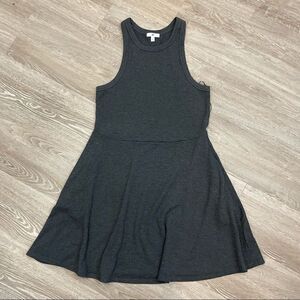 Bp Grey Short Tank Dress Ribbed Full skirt